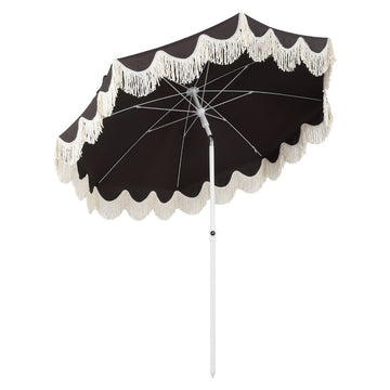 Mariner 6.5 ft. Classic Cottage Fringe Tassel Market Beach Umbrella